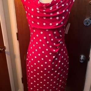 Sexy Red Dress w/ white polka dots